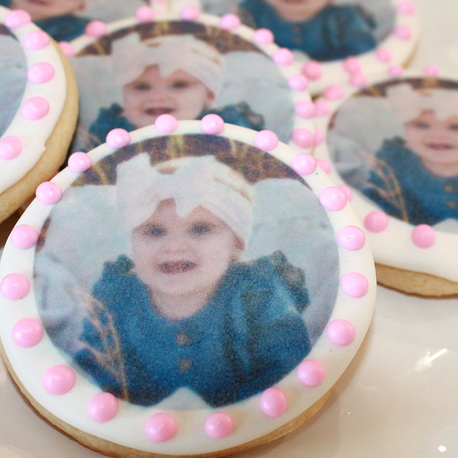 Custom Sugar Cookies with edible image – Georgie Porgie Cakes & Gifts