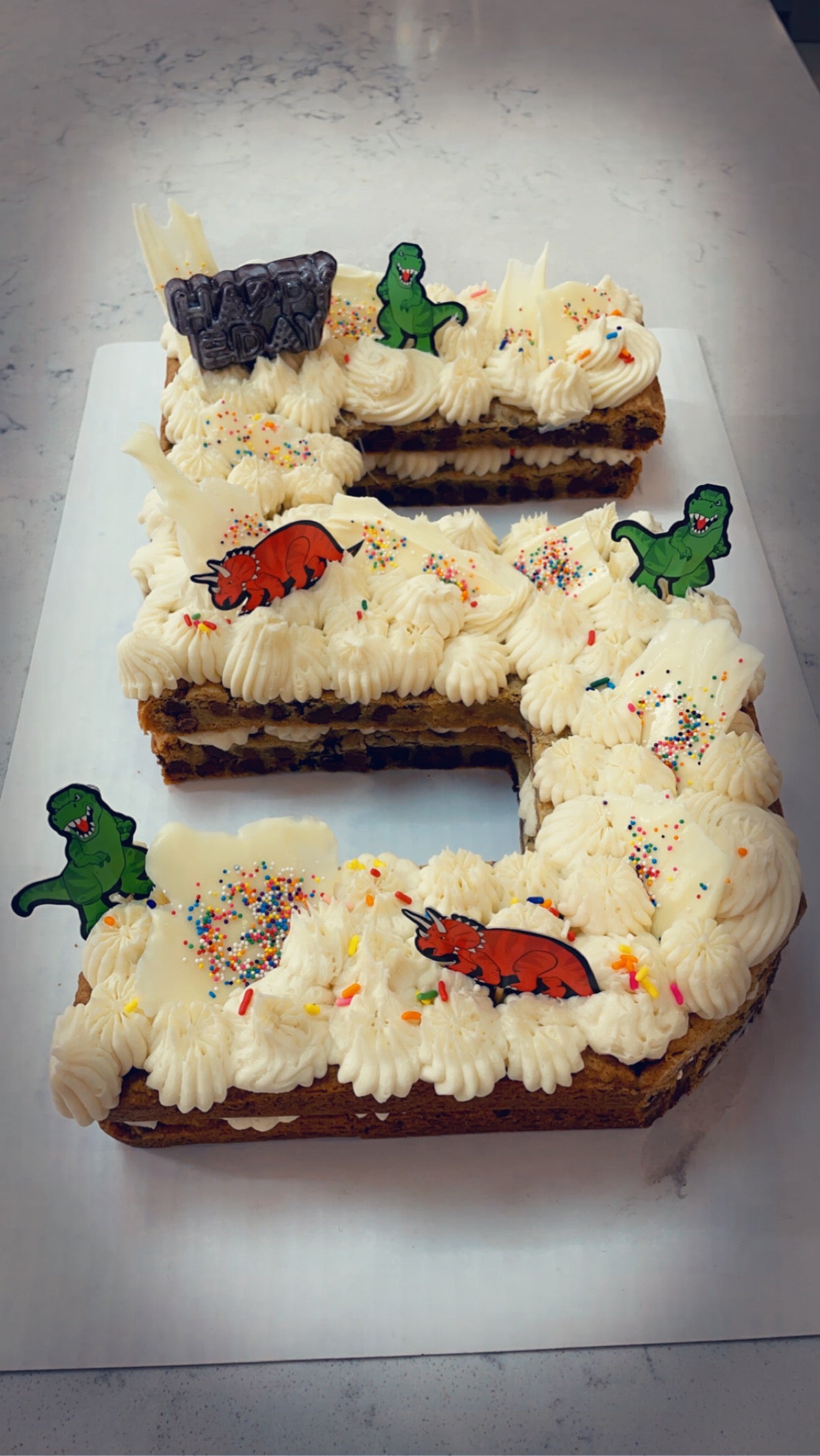 Chocolate Chip Cookie Cake - Letter or Number