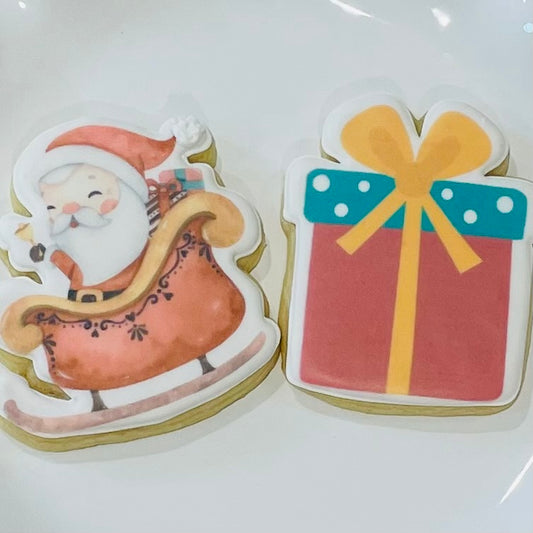 Santa Sleigh with Gift - 2 Pack
